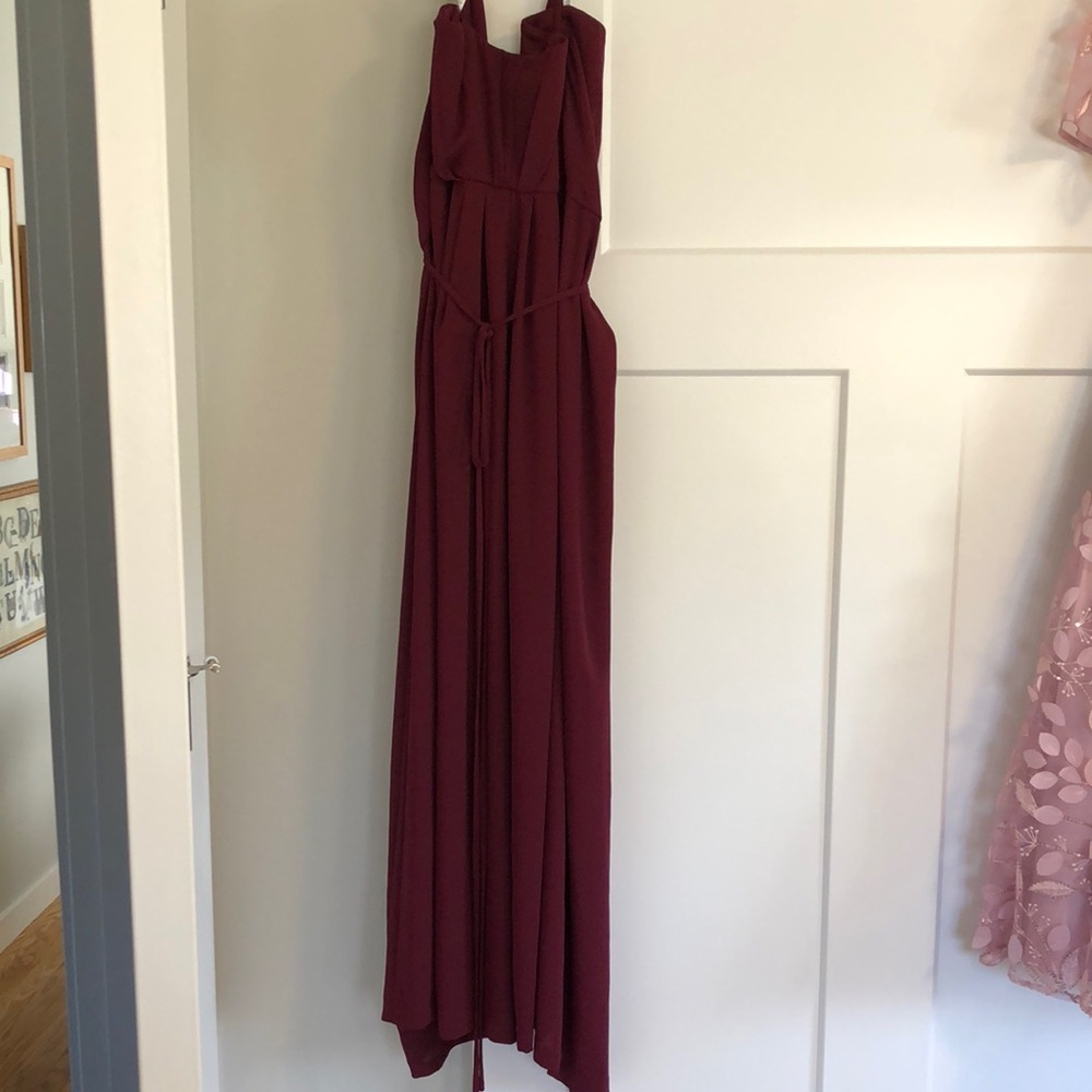 David’s Bridal tea length bridesmaid dress